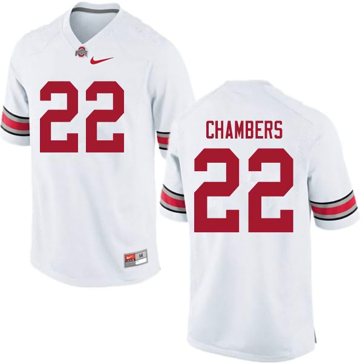 Steele Chambers Ohio State Buckeyes Men's NCAA #22 Nike White College Stitched Football Jersey WVA1556AY
